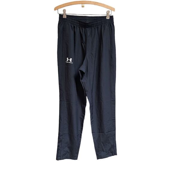 Under Armour Men’s Black Loose Fit Lined Windbreaker Pull On Pants Size Medium - Picture 1 of 8
